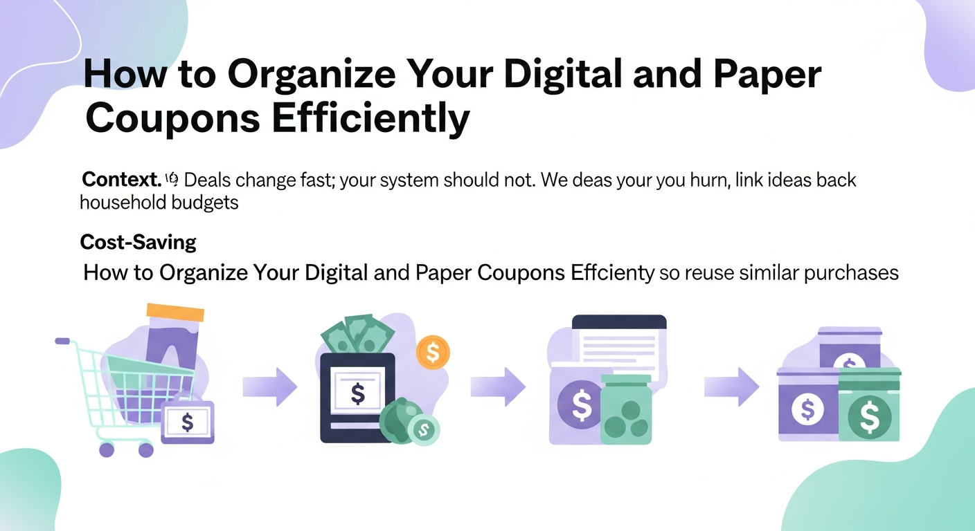 How to Organize Your Digital and Paper Coupons Efficiently