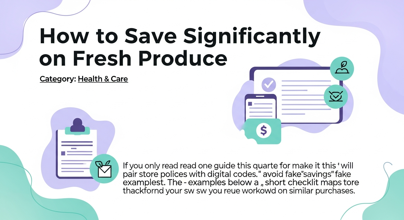 How to Save Significantly on Fresh Produce